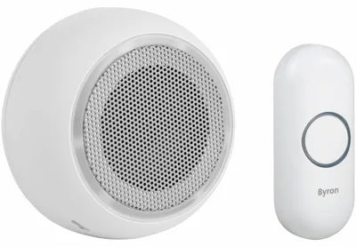 Produktbild von Byron DBY-23512 Funk-Türklingelset BY512, Weiß, 85 dB, Haus, Büro, IP44, 6 Stück(e), Kunststoff