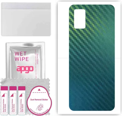 Produktbild von apgo Rückseite Schutzfolie, Skin, kompatibel mit ZTE Blade V20 Smart, Hinten Displayschutzfolie aus Vinylfolie, kratzfest, einfache Montage - Kohlenstoff-Chamäleon CAKA1