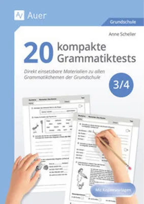 Produktbild von 20 kompakte Grammatiktests für Klasse 3 und 4