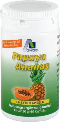 Productafbeelding van Papaja-ananas enzymcapsules, 60 stuks