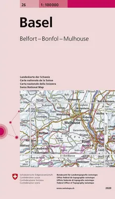 Zdjęcie produktu dla Swisstopo, mapa Bazylei w skali 1:100 000