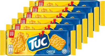 Image de Tuc Cracker Cheese Snack biscuits salés au goût de fromage 100g pack de 6