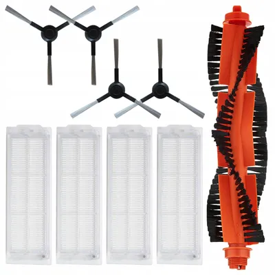 Produktbild von Zubehörset für Xiaomi Vacuum Mop Pro - 9 Teile - Für Viomi V2 V3 - Hauptbürste, 4 HEPA-Filter, 4 Seitenbürsten