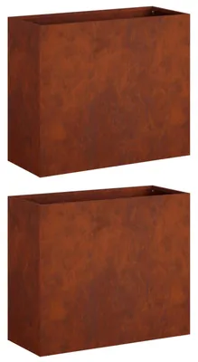 Produktbild von vidaXL Garten-Pflanzgefäß 2 stk. Rostoptik 50 x 20 x 40 cm
