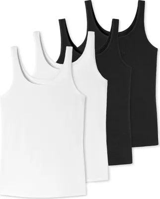 Produktbild von uncover by Schiesser 4er Pack Baumwolle Unterhemd / Tanktop Mit hohem Baumwollanteil , Puristischer Look, In herrlich softer, elastischer Single-Jersey-Qualität