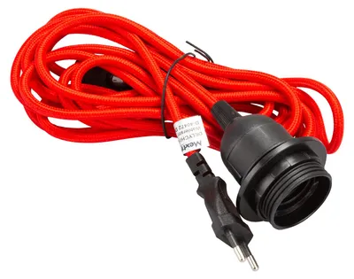 Produktbild von Textilkabel pendel Fassung E27 mit Schalter 4,5 Meter EC04C