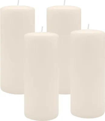 Produktbild von 4er Set Adventskranzkerzen Elfenbein Ø 60 x 200 mm