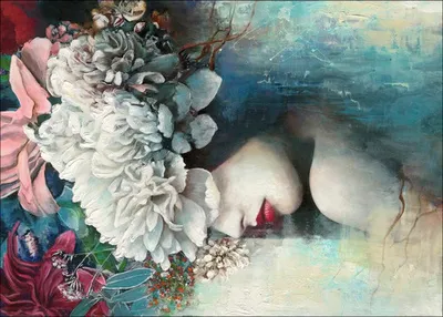 Produktbild von Leinwandbild Original Flowers On Her Face IX 70x50 cm