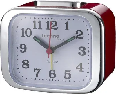 Immagine prodotto di Orologio analogico al quarzo con lancette luminose - XX-Large - Metallo rosso - Monoblocco