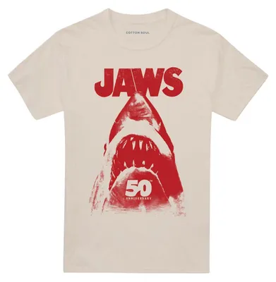 Produktbild von Jaws - "Poster" T-Shirt für Herren/Damen Uni, 50. TV35264 (XXL) (Sand)
