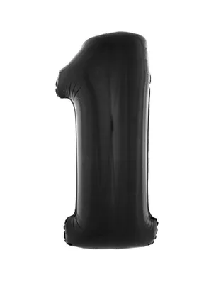 Obrázok produktu pre Fóliový balón s číslami XXL 100 cm - čierny 1