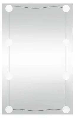 Image de vidaXL Miroir mural avec lampes LED 40x60 cm Verre Rectangulaire