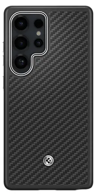 Produktbild von Spigen Enzo Aramid, Cover, Samsung, Galaxy S25 Ultra, 17,5 cm (6.9"), Schwarz, Silber