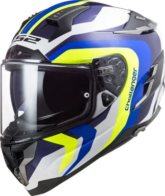 Produktbild von LS2 FF327 Challenger Galactic Helm Farbe: Weiß/Gelb/Blau, Grösse: XS (53/54)