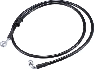 Image de AN3 M10 Voiture Hydraulique Frein Conduite Huile Tuyau Raccord 28° 90° Noir 120cm
