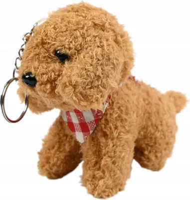 Produktbild von Plüsch Hund Schlüsselanhänger Welpe Anhänger für Rucksack - Weicher Taschenanhänger Geschenk
