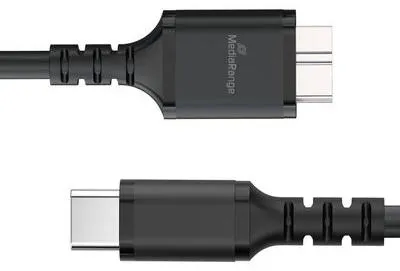Obrázek produktu pro MediaRange MRCS257, 0,5 m, Micro-USB B, USB C, USB 3.2 Gen 1 (3.1 Gen 1), 5 Gbit/s, Černá