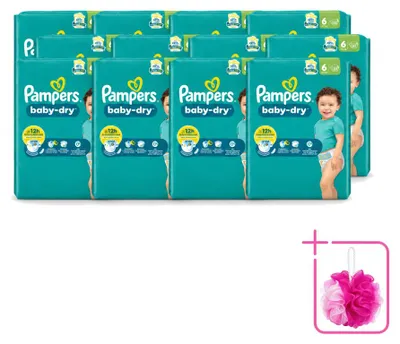 Productafbeelding van 12 x Pampers Baby-Dry luiers, maat 6 - voordeelverpakking - 12 stuks