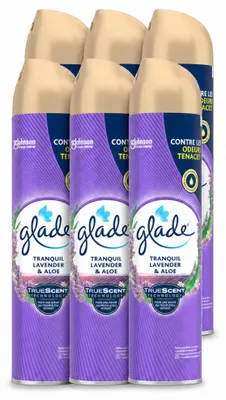 Image de 6 sprays d'ambiance Glade - Lavande et Aloe Vera - 300 ml - Pack économique - 6 pièces