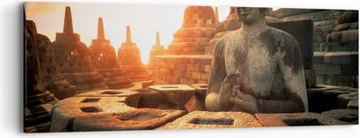 Produktbild von Bild auf Leinwand - Leinwandbild - Buddha Glaube Asien - 90x30cm - Wand Bild - Wanddeko - Wandbilder - Leinwanddruck - Bilder - Kunstdruck - Wanddekoration - Leinwand bilder - Wandkunst - AB90x30-4026