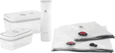 Productafbeelding van ZWILLING Vacuümstarterset Glas / S/M, 7-delig, wit, Grey Line, EU Fresh & Save