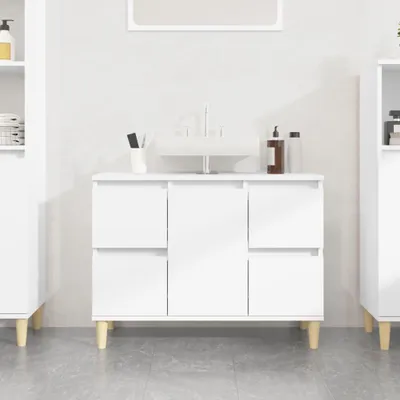 Immagine prodotto di Mobiletto bianco 80x33x60 cm materiale legno