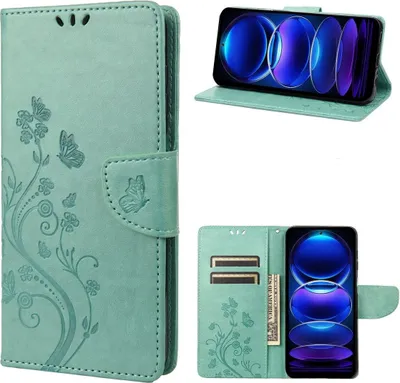 Produktbild von König Design Hülle kompatibel mit Kunstleder Handyhülle - Handy Case Grün