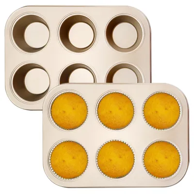 2er-Set Muffinbackform aus Kohlenstoffstahl, antihaft, 26,5×18,5 cm