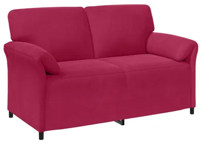 Zdjęcie produktu dla vidaXL Dwuosobowa sofa w kolorze bordowym 158 x 83 x 95 cm, aksamit
