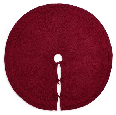 Productafbeelding van Feestelijke Kerstboomrok van 90 cm in Rood