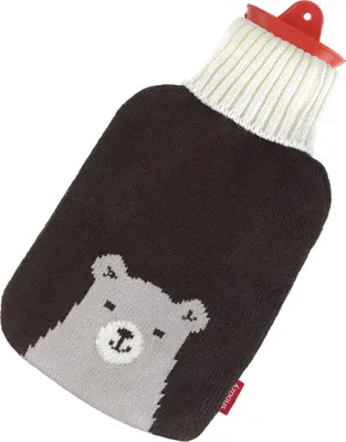 Produktbild von Snoozy Wärmflasche 2 Liter mit Kuschel Bär Bezug, extra weiche Bettflasche für Kinder & Erwachsene, flauschiger Fleece Bezug, Winter