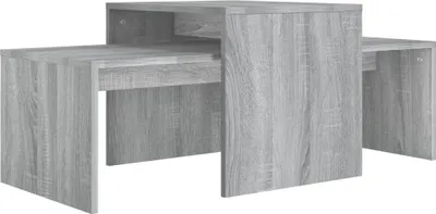 Produktbild von vidaXL Couchtisch-Set Grau Sonoma 100x48x40 cm Holzwerkstoff