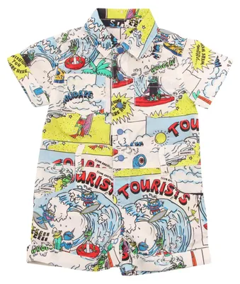 Imagen del producto de Q6684: Mono para niño con estampado "Pagliacetto" de la colección Stella McCartney Kids