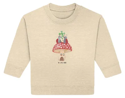 Produktbild von Mr. & Mrs. Panda Organic Baby Pullover Marienkäfer Fliegenpilz 6. - 12. Monat - Natural Raw - Geschenk, Bullover, Lustige Sprüche, Haus, Wohnung, Zuhause, Fleigenpilzhaus