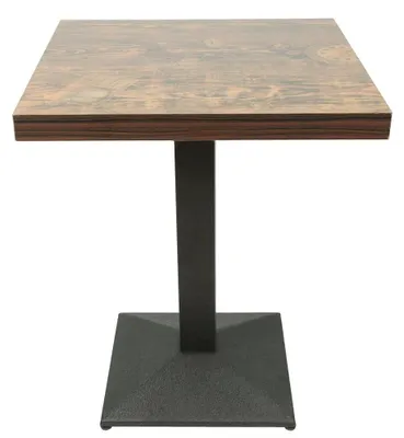 Immagine prodotto di Tavolino da bistrot - Tavolino alto/da bar - Quadrato - Dimensioni 60 x 60 x 75 cm - Piano in legno - Base in acciaio - Per 2 persone - Uso commerciale