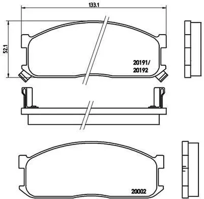 Produktbild von Brembo Bremsbelagsatz, Scheibenbremse Vorderachse P 49 010