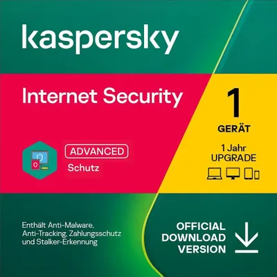 Produktbild von Kaspersky Internet Security 2025 | 1 Gerät | 1 Jahr | Vollversion | Download-Version