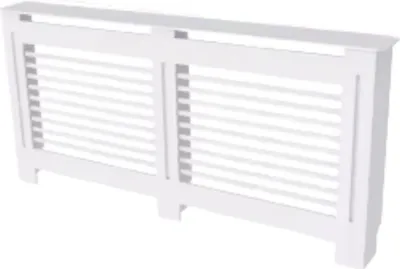 Immagine prodotto di Copritermosifoni 172x92cm - MDF - Doghe orizzontali - Elegante - Bianco - Facile da montare