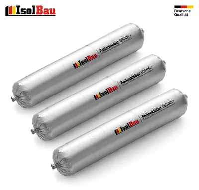 Isolbau Folienkleber 3 x 600 ml EPDM Dichtkleber Dampfbremse Dampfsperre