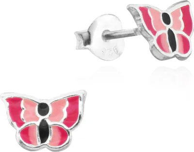 Produktbild von LUISIA Ohrstecker "Schmetterling Pink Rosa" E-15470-2 - 925 Sterling Silber
