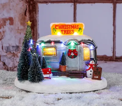 Produktbild von LED Weihnachtsstadt BAUMVERKAUF mit 10 LED - ca. 25 x 18 x 17 cm