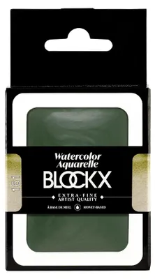 Productafbeelding van Blockx Aquarelverf, "Groene Aarde" - Grote pot 18ml - Kleurcode: 45161BXC