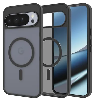 Image de Cazy Coque compatible avec Google Pixel 11 Pro XL / 10 Pro XL Coque compatible avec MagSafe – Military Grade Backcover – Noir
