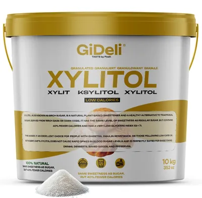 Produktbild von Xylit Birkenzucker 10kg Zuckerersatz Vegan Zahnfreundlich Kalorienarm GiDeli