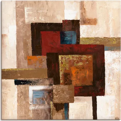 Produktbild von ARTland Leinwandbild Karos Abstrakt II Größe: 70x70 cm