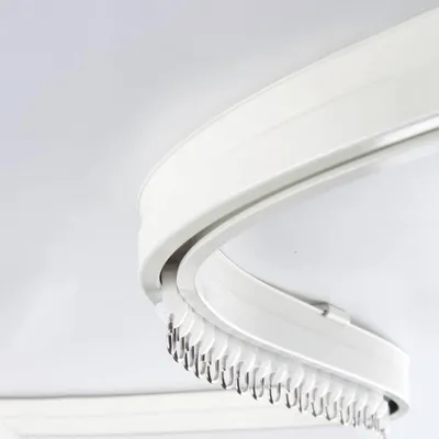 Obrázok produktu pre Flexibilná hliníková konzola na záclony, ohybná, na montáž na stenu alebo strop, ako deliaci prvok do miestnosti, dĺžka 732 cm, na montáž na stenu