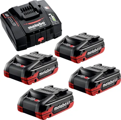Obrázok produktu pre Základná súprava 4x LiHDX akumulátor 18 V 4,0 Ah ( 4x 624974000 ) + nabíjačka ASC 290 ( 627370000 )