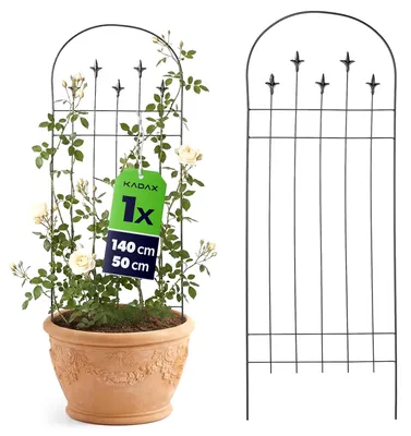 Obrázek produktu pro KADAX Kovová mřížka 50 x 140 cm, 1 kus, opora pro popínavé rostliny, mřížka z práškově lakované oceli, opora pro popínavé růže a klematisy