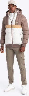 Produktbild von Ombre Clothing Parka für Männer Kenjo grau L