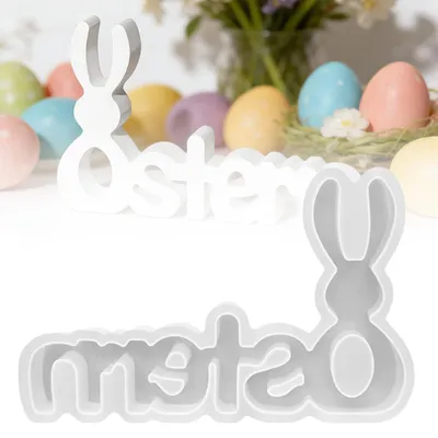 Produktbild von Silikonformen zum Gießen eines Osterhasen für DIY-Bastelprojekte und Dekorationen.